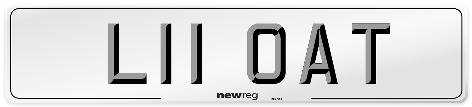 L11 OAT Number Plate from New Reg